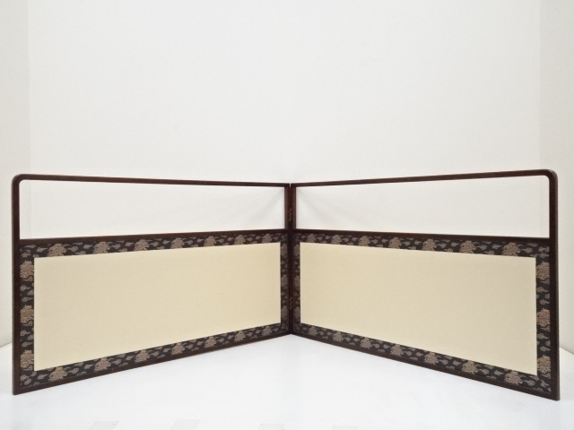 祖」 網代 風炉先屏風 杉枠 八寸 紙箱 茶道具 （109①） 茶器/茶道具